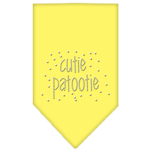 Cutie Patootie Rhinestone Bandana Yellow Large